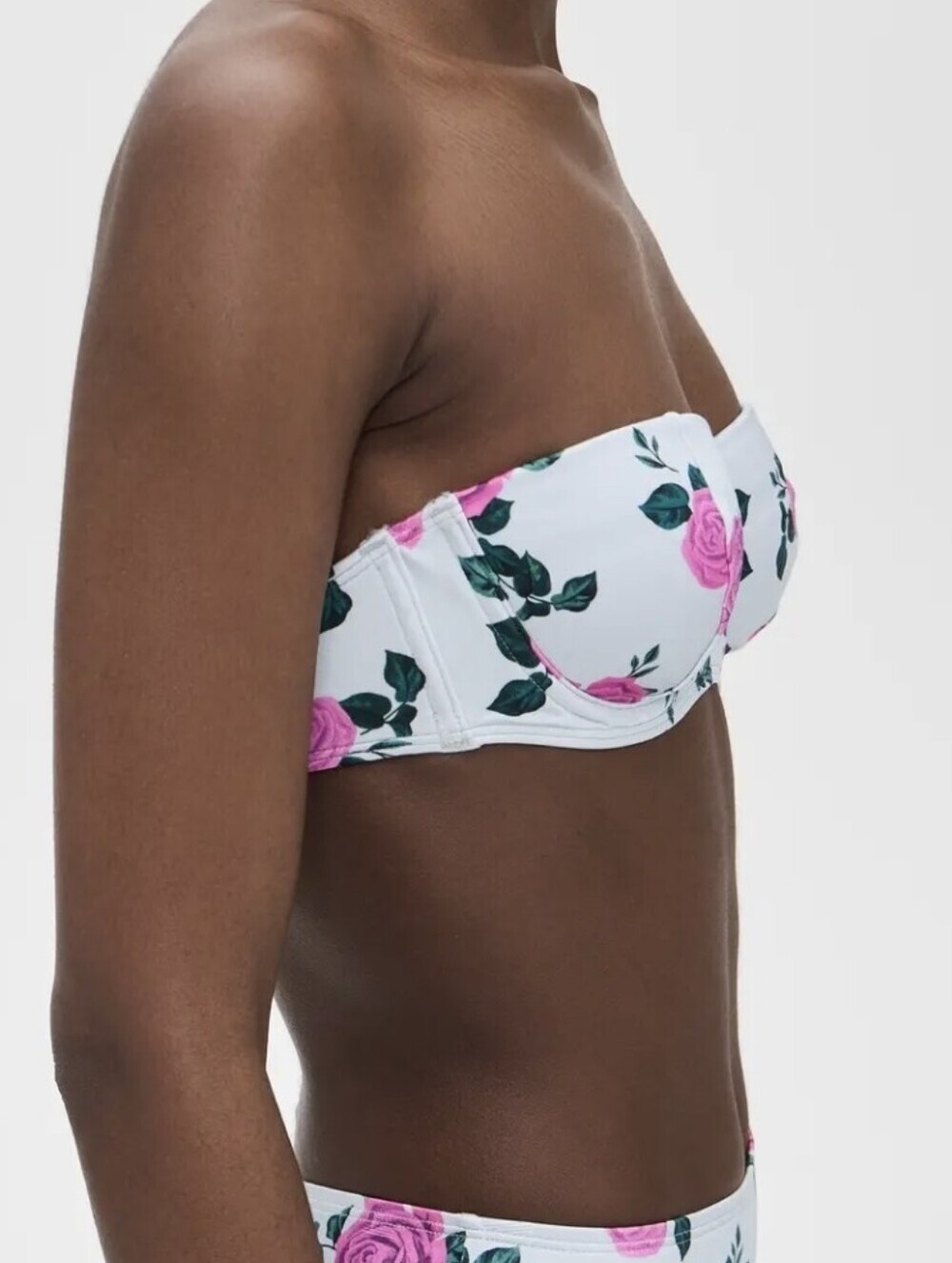 NWT Good American Satin Underwire Bikini Top-Vintage Rose
